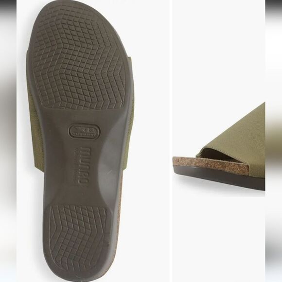 Munro Olive Green Slide Sandals - Picture 4 of 6